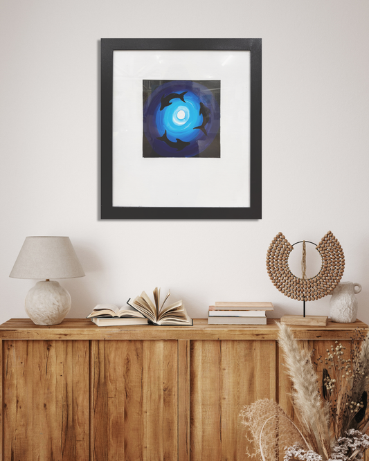 Depth of the Ocean - Dolphins (framed)