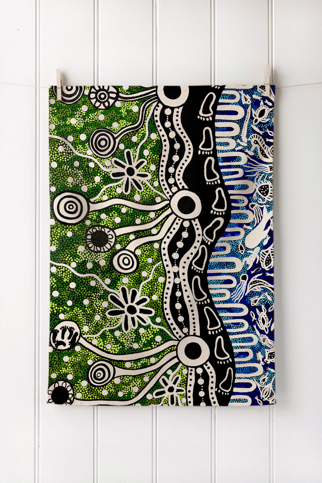 Coastal Habitats and Campsites - Tea Towel