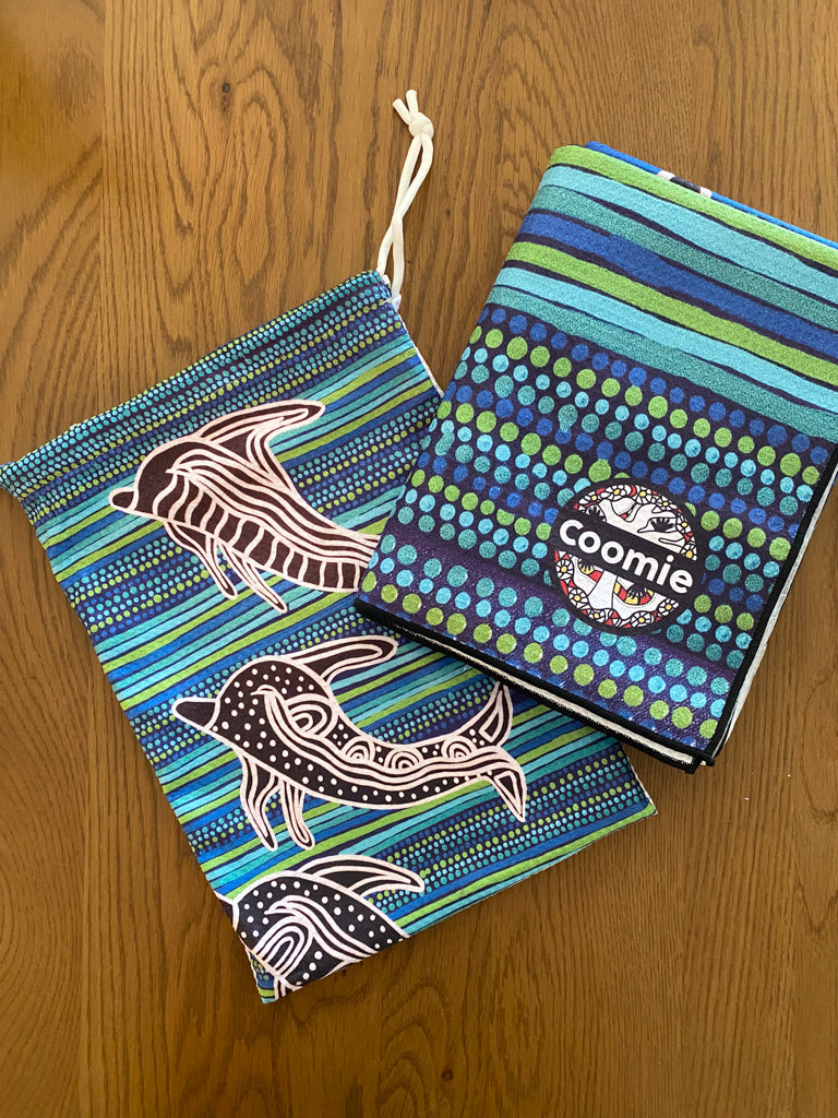 Surfing Dolphins - Hooded Towel