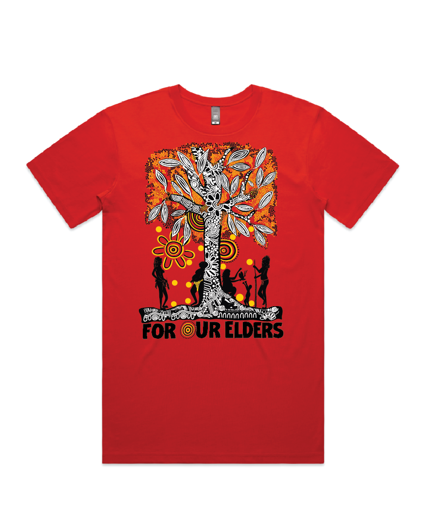 For Our Elders Tree Design - Red