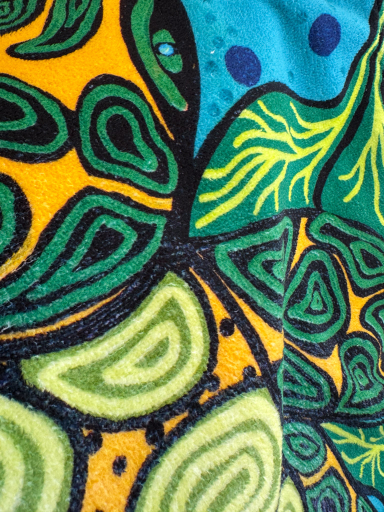 Sea Turtle Dreaming - Plush Beach Towel