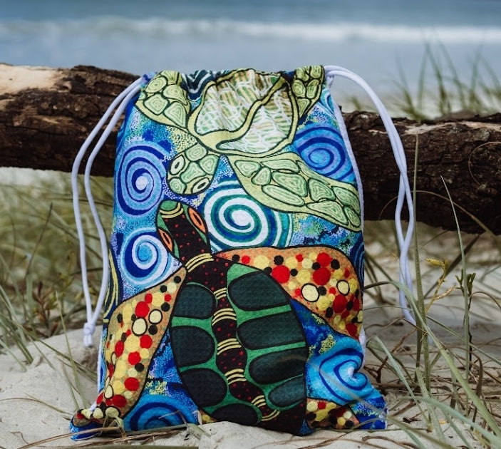 Journey of the Turtles - Sand-free Beach Towel