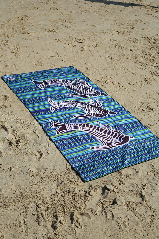 Surfing Dolphins - Sand-free Beach Towel