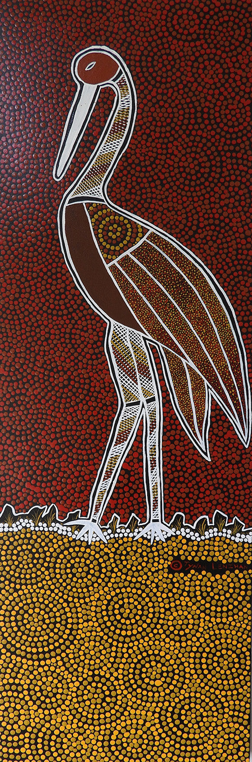 Brolga In Stance  - Original Artwork