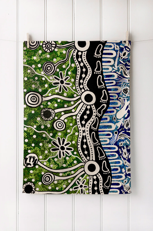 Coastal Habitats and Campsites - Tea Towel