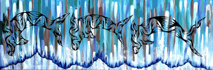 Dolphin Dancers In Woven Waves