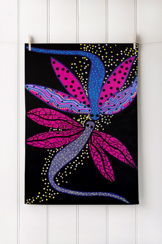 Dragonflys Dance of Nature - Tea Towel