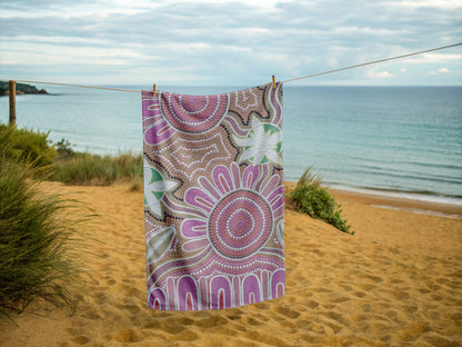 How The Flannel Flowers Came To Be - Plush Beach Towel